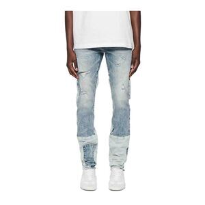 Purple Brand Skinny Fit Jeans Patchwork Mens Blue P001
